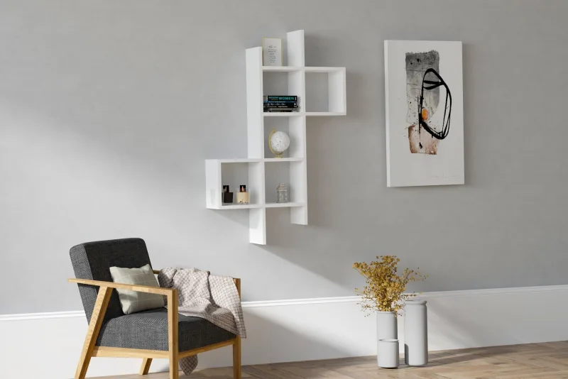 Estante de pared keno blanco