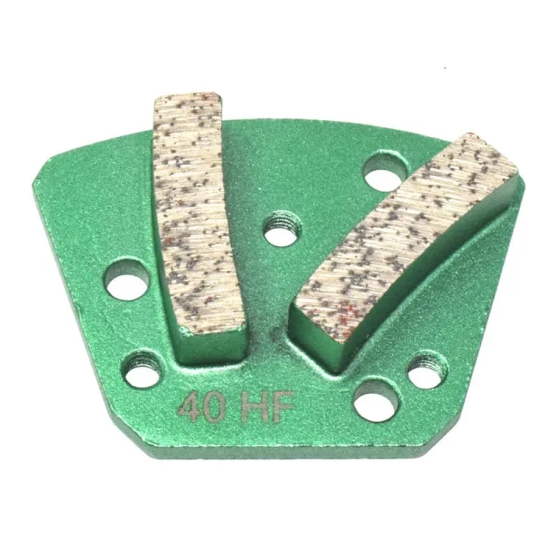 Pack 6 segmentos diamantados para suelos duros verde (grano: 30/40-m6) - pieza de aglomerante blando para el pulido y desbaste de suelos duros