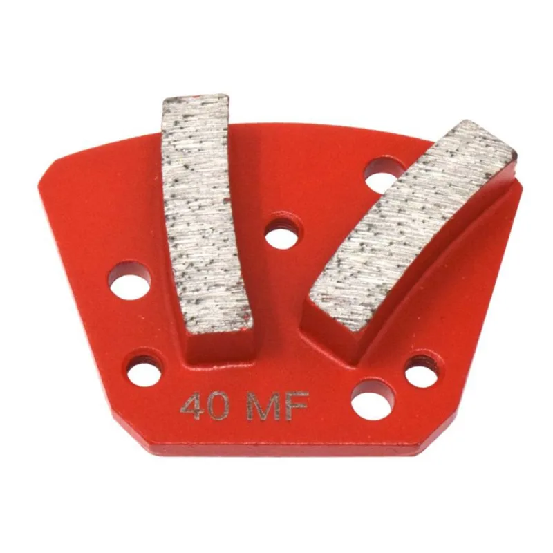 Pack 6 segmentos diamantados para suelos medios rojo (grano: 30/40-m6) - pieza de aglomerante medio para suelos de dureza media