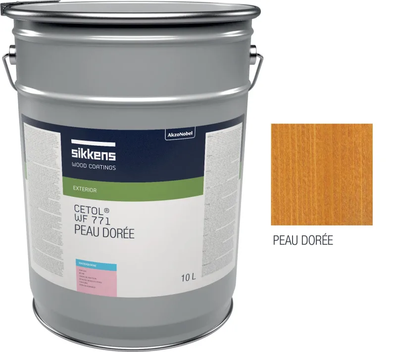 Saturador para madera exterior sikkens cetol wf 771 – protección y acabado – mate – 10 l – color piel dorada