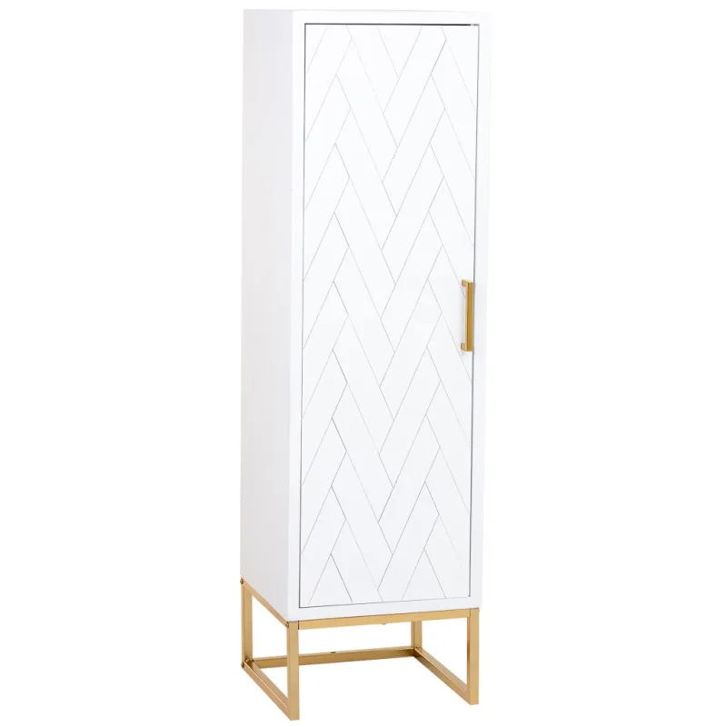 Armario de 3 estantes madera y metal 40.5x37x139,5h cm