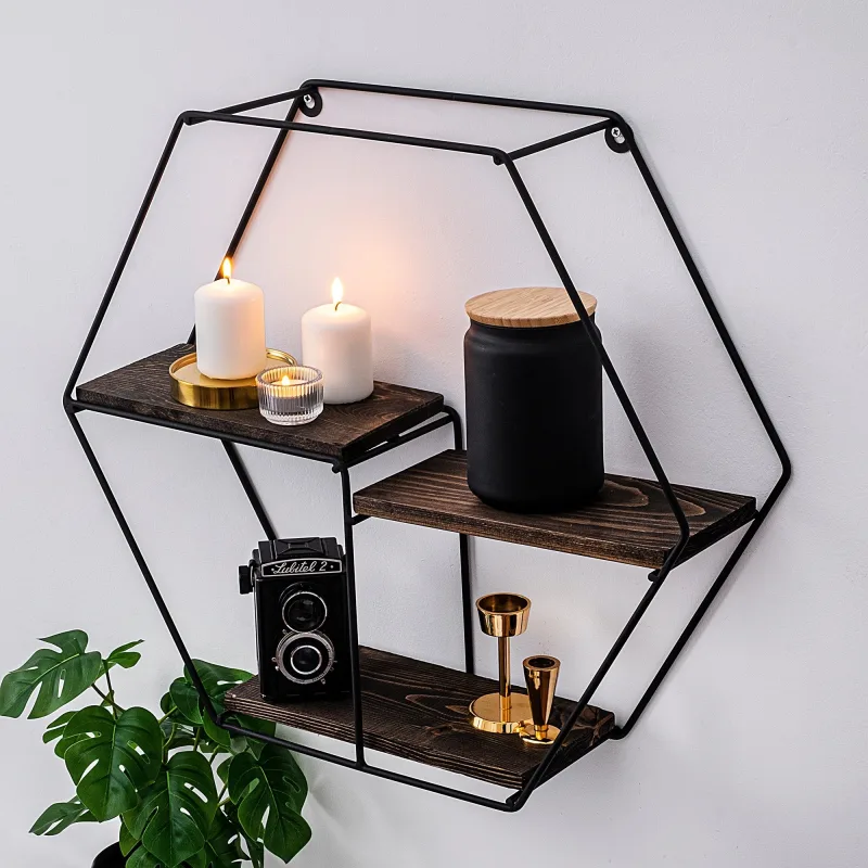 Estante de pared narcissus nogal negro