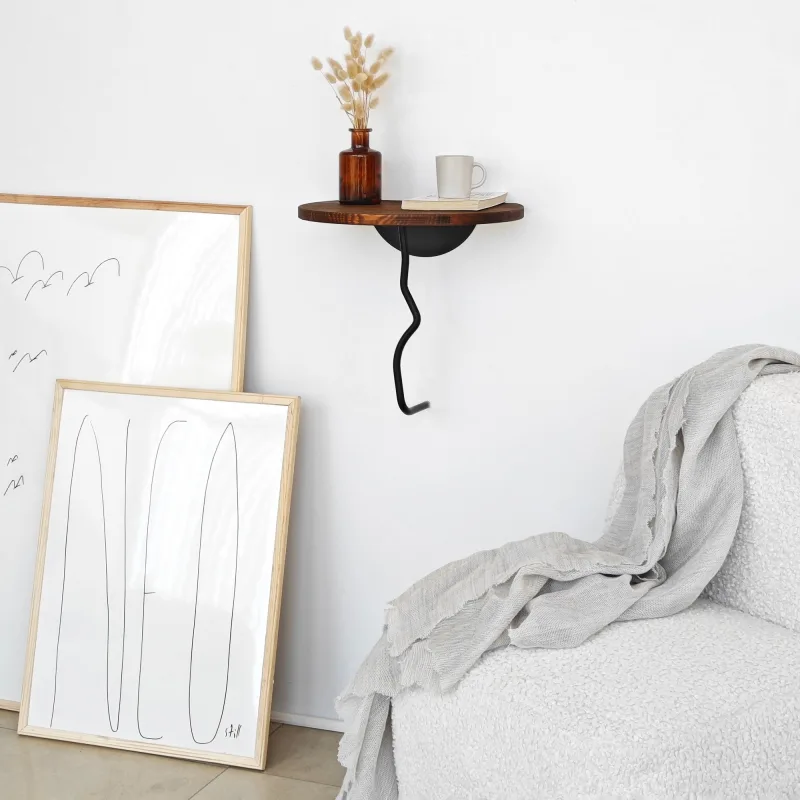 Estante de pared leo castaño negro