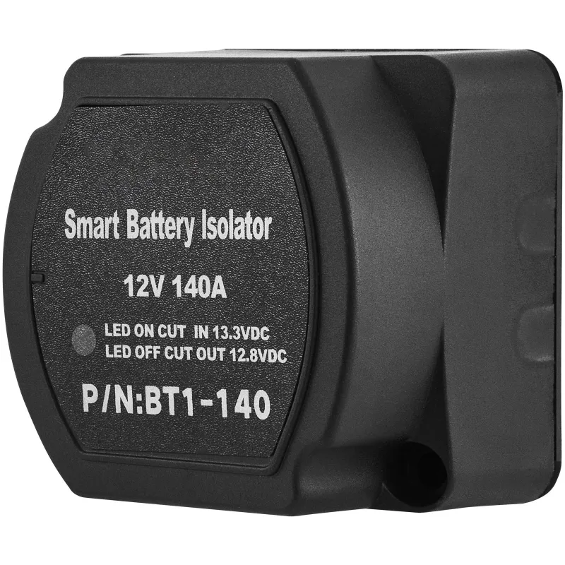 Kit relé carga separada succebuy 12 v 140 a con relé de detección de tensión (vsr) y cable 4 m, compatible con autocaravanas y aplicaciones náuticas