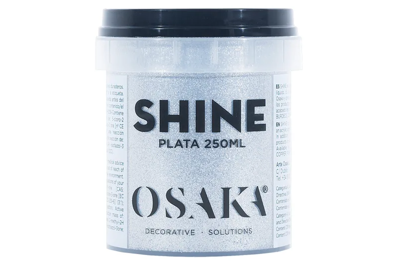 Pigmento en pasta shine osaka color plata 250 ml base agua
