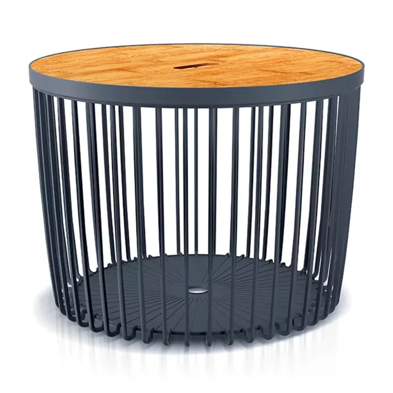 Cesta de jardín soporte - mesa auxiliar decorativa clubo 100l., dimensiones (mm) 590x590x455, color antracita