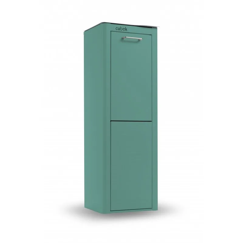 Don hierro - cubo de basura y reciclaje lacado, 2 cubos gran capacidad, cubek-