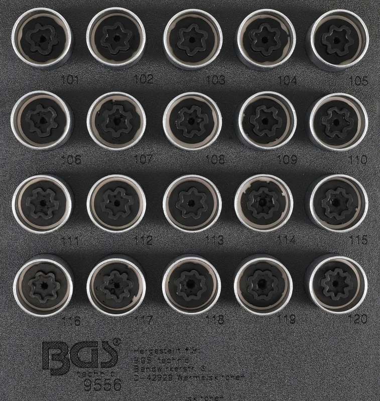 Bandeja para carro 1/6: juego para tuercas de ruedas de opel (tipo a) | 20 piezas