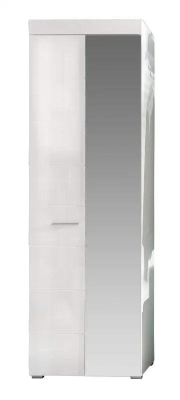 Mueble contenedor 1 puerta blanco brillo 1 puerta espejo kelia 62 cm