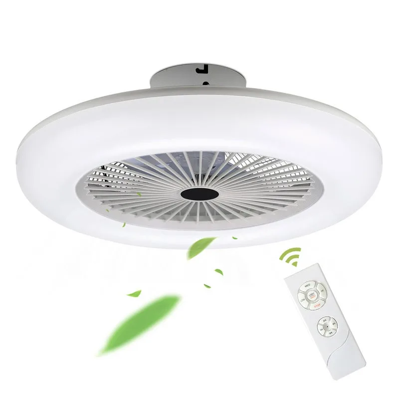 Ventilador de techo de 80 w, temporizador, ventilador de iluminación, ventilador led blanco, sala de luz