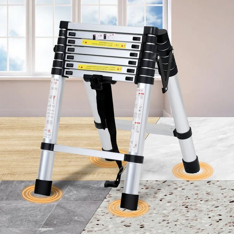 Escala telescópica articulada2.0m+2.3m, escalera 7x8 marchas plegable profesional multifunción escala plegable