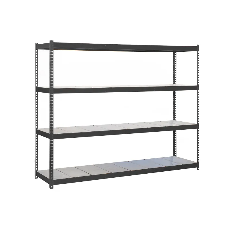 Estantería metálica sin tornillos simonrack de 4 estantes (200x150x60cm) antracita y galvanizado