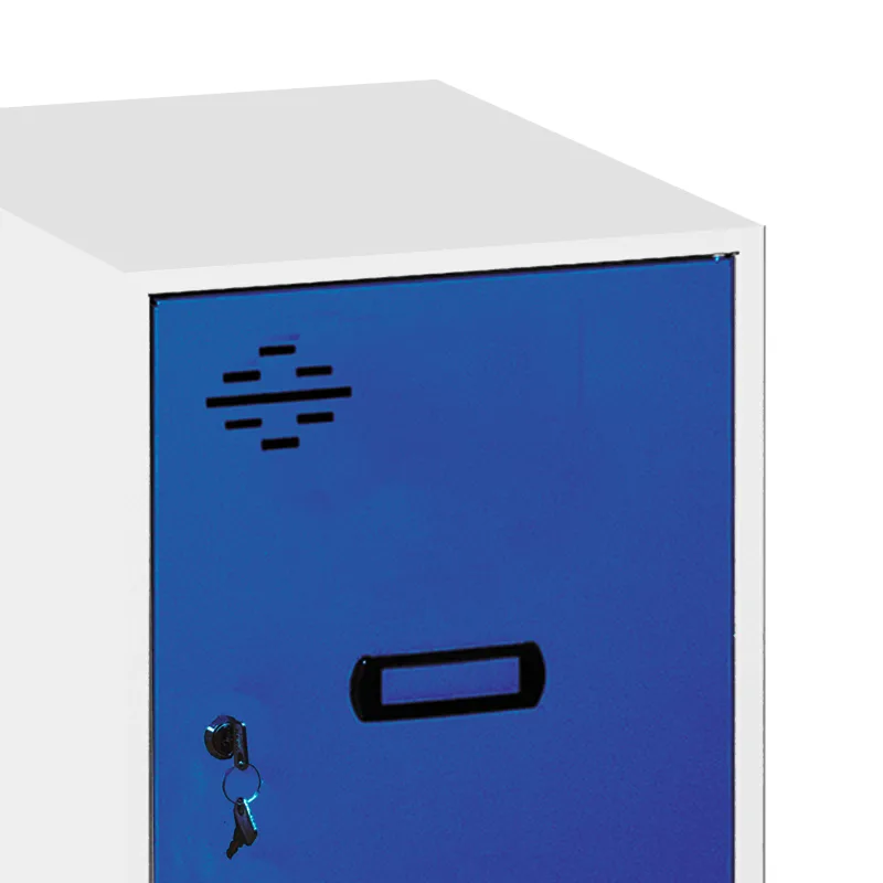 Casillero metálico simonlocker (91,5x30x50cm) blanco y azul