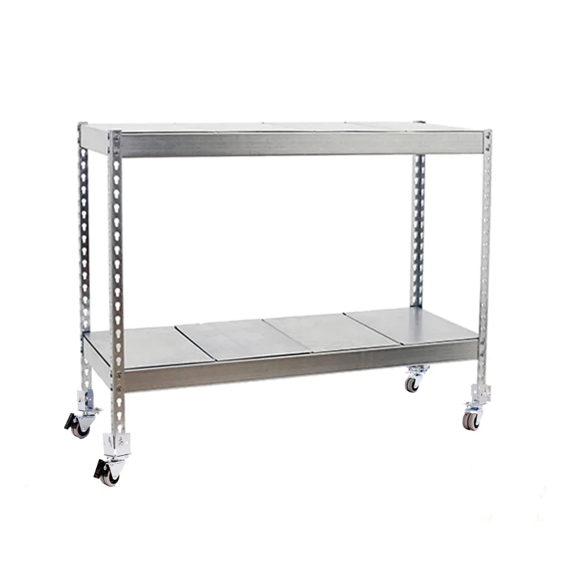 Estantería metálica sin tornillos simonrack de 2 estantes (97,5x150x60cm) galvanizado