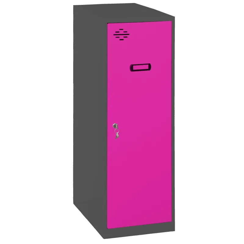 Casillero metálico simonlocker (91,5x40x50cm) antracita y rosa
