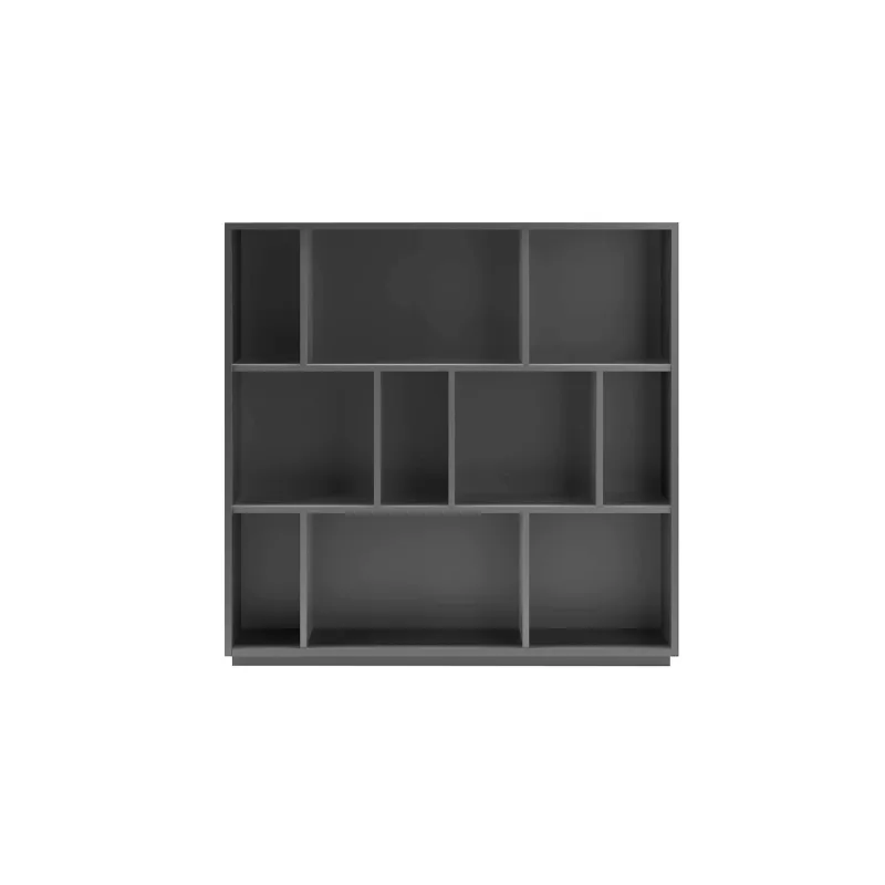 Estantería librería, colección nack, con 3 niveles de altura en melamina color grafito