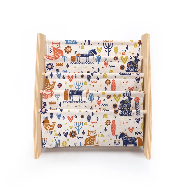 Librería infantil textil estilo montessori estampado nordic