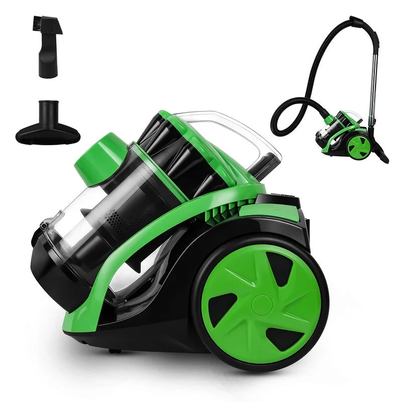 Max aspiradora sin bolsas. 900 watts aspiradora de tecnología multi-ciclónica con accesorios verdes