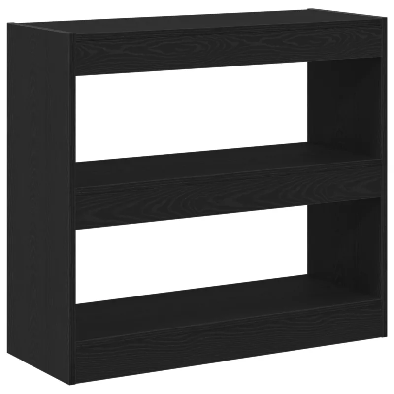 Cabinet de libros de roble negro - 80x30x72 cm cfw61585