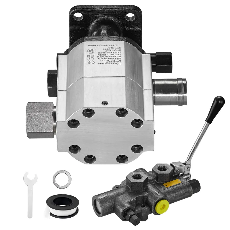 Kit de bomba hidráulica succebuy para desbrozadora de troncos, 16 gpm, 2 etapas, 4000 psi, aluminio, entrada 1'', salida 1/2'', 3600 rpm