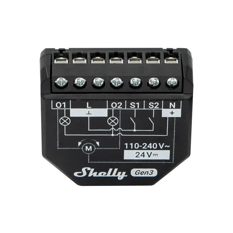 Módulo shelly 2pm gen3 wi-fi bluetooth zigbee matter