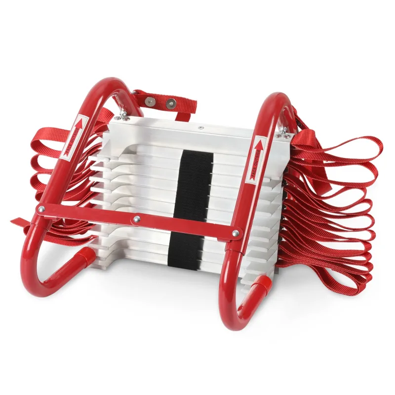 Escalera de cuerda para evacuación y rescate en caso de incendio escalera de seguridad para incendios de gran resistencia con hebilla de seguridad