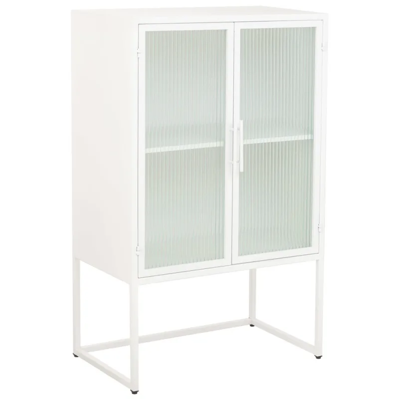 Vitirina de metal blanco con 2 puertas 65x38,5x105,5h cm