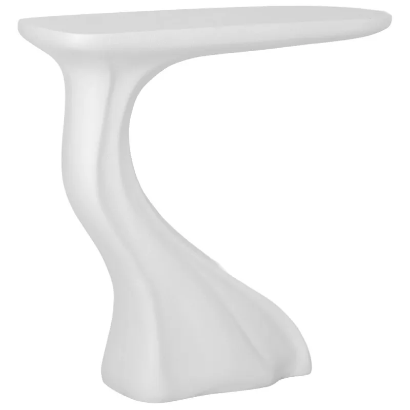 Recibidor de madera y metal blanco 98x26x85h cm