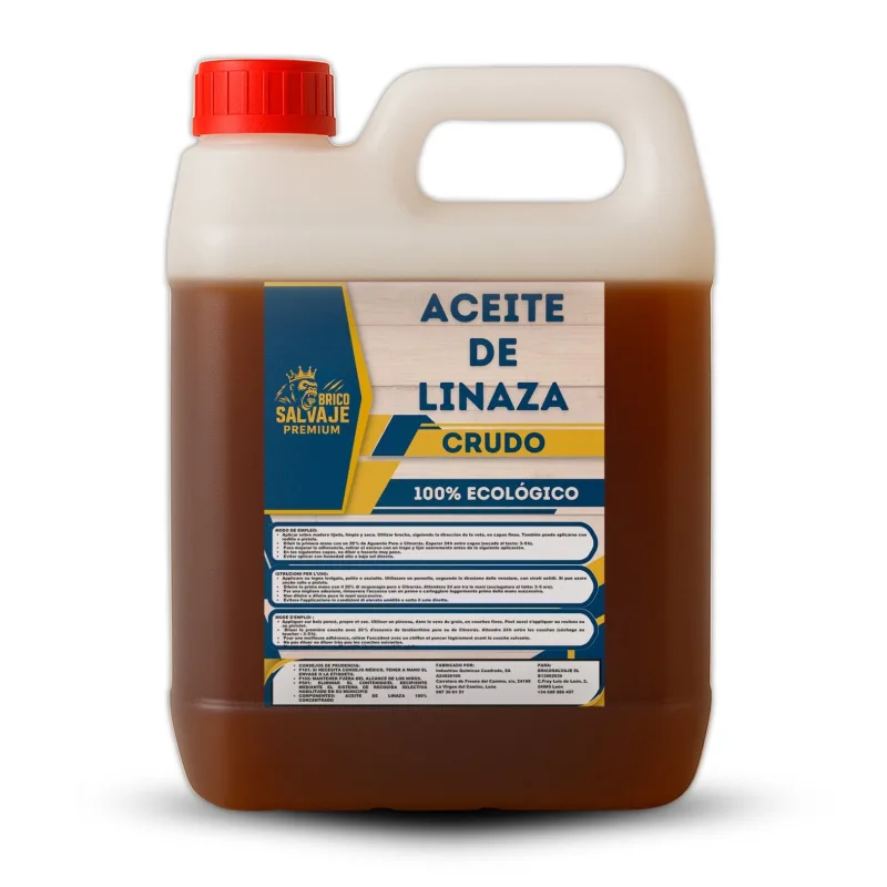 Aceite de linaza crudo para conservación de superficies porosas – 25 litros