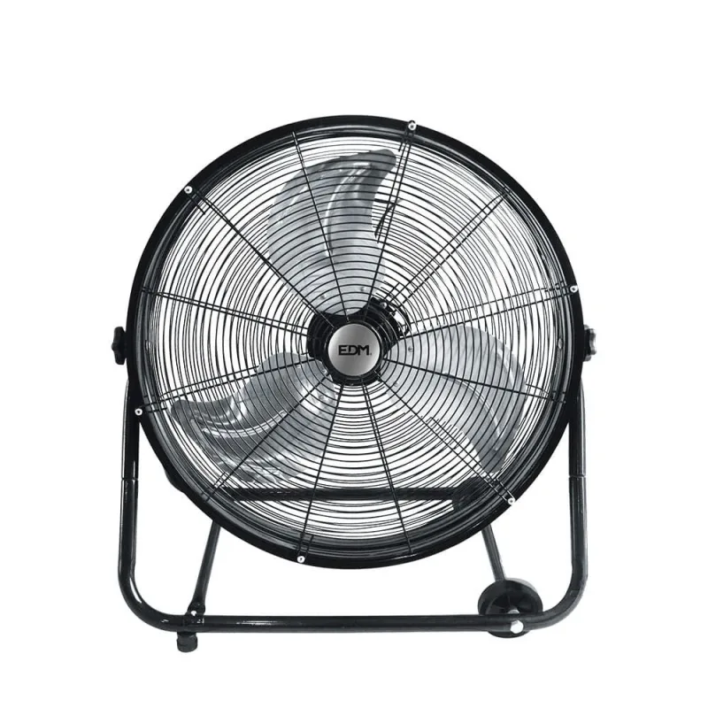 Ventilador industrial de suelo negro 180w aspas 60cm - edm