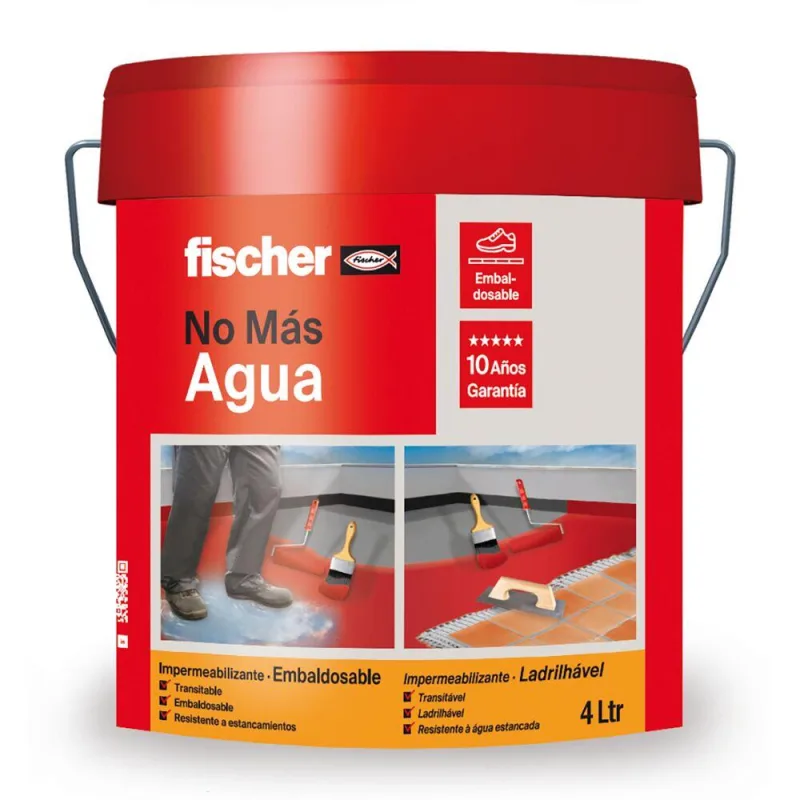 Membrana de poliuretano fischer 4kg terracota