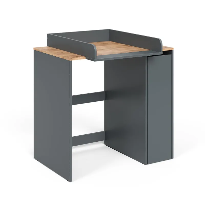 Vicco armario para lavadora viktor, antracita/roble dorado, 93.6 x 88.2 cm 2 piezas con cambiador