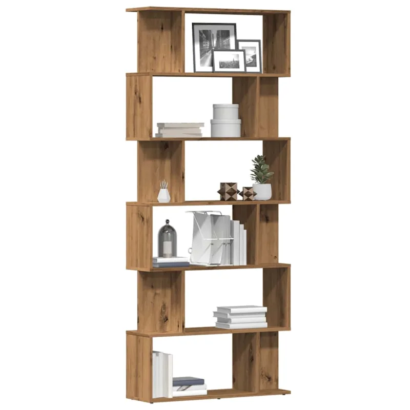 Maison exclusive - estantería madera de ingeniería roble artisan 80x24x192 cm