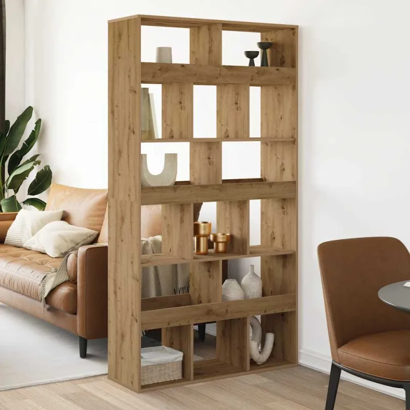 Maison exclusive - estantería madera de ingeniería roble artisan 100x33x187,5 cm