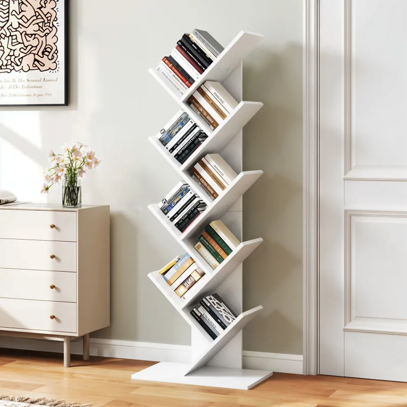 Librería balconera de 9 niveles, con forma de árbol, para salón, oficina y dormitorio, 25 x 55 x 141 cm