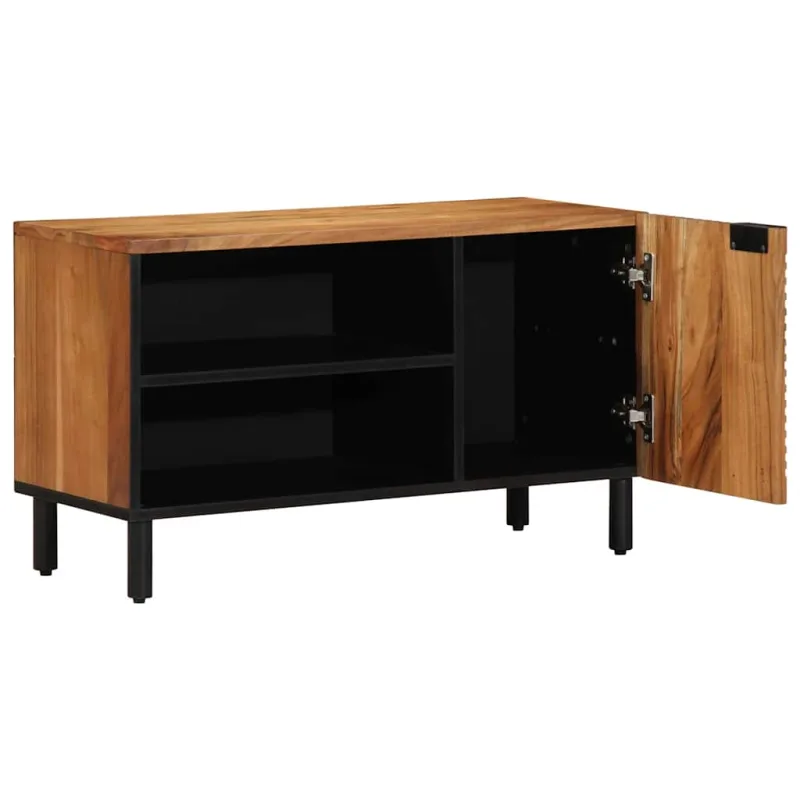 Maison exclusive - unidades de tv madera de acacia sólida 80 x 31,5 x 46 cm