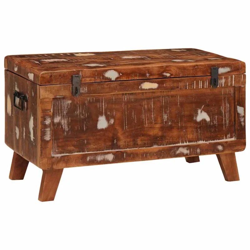 Caja de almacenamiento 70 x 35 x 40 cm madera maciza reciclada vidaxl