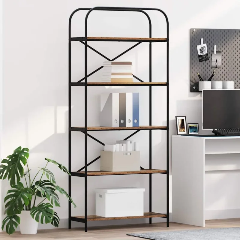 Estante de libros madera vieja 80 x 30 x 183 cm