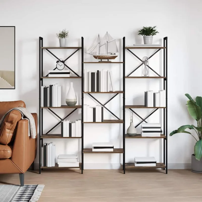 Estante de libros roble 156 x 25 x 167 cm