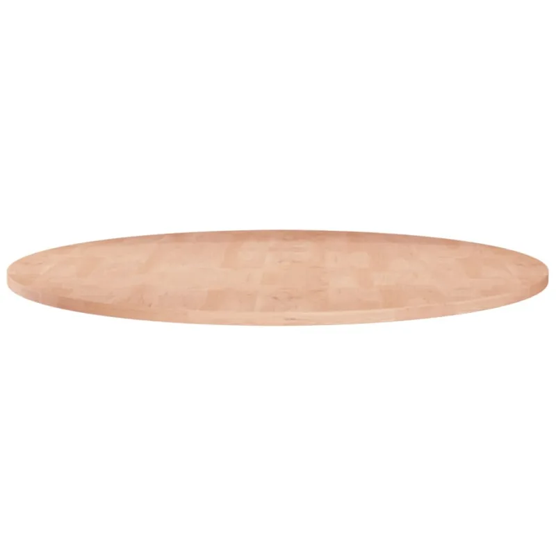 Superficie de mesa redonda madera de roble sin tratar ø70x1,5cm