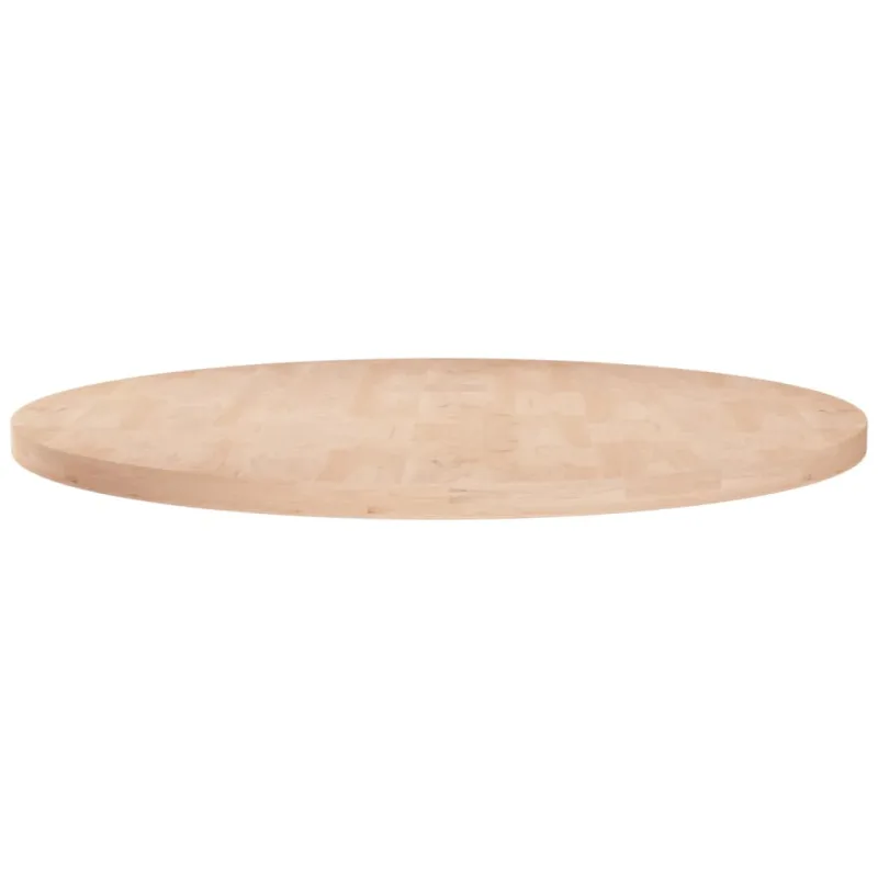 Superficie de mesa redonda madera de roble sin tratar ø70x2,5cm