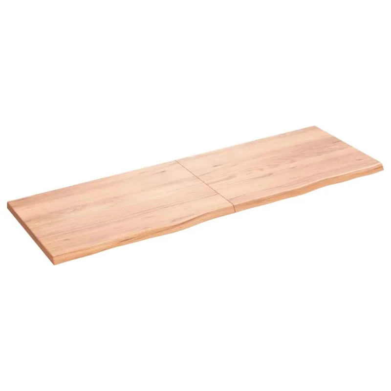 Tablero mesa madera roble tratada marrón claro 180x60x(2-4) cm