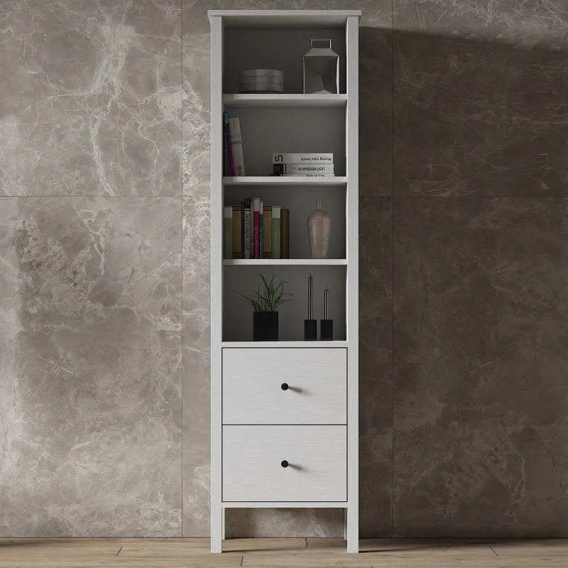 Librería – 80 cm x 180 cm x 35 cm – blanca – aglomerado