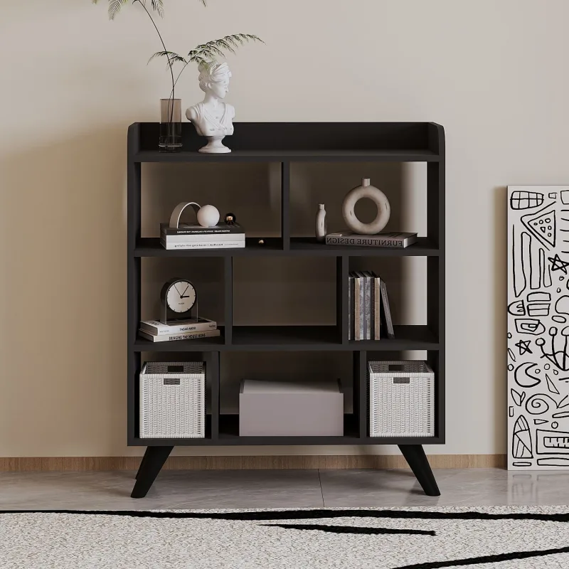 Librería – 90cm x 105cm x 30cm – antracita – aglomerado