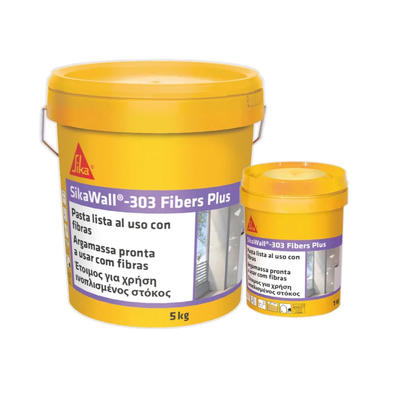 Lote de 2 unidades sikawall-303 fibers plus 5 kg cubo sika