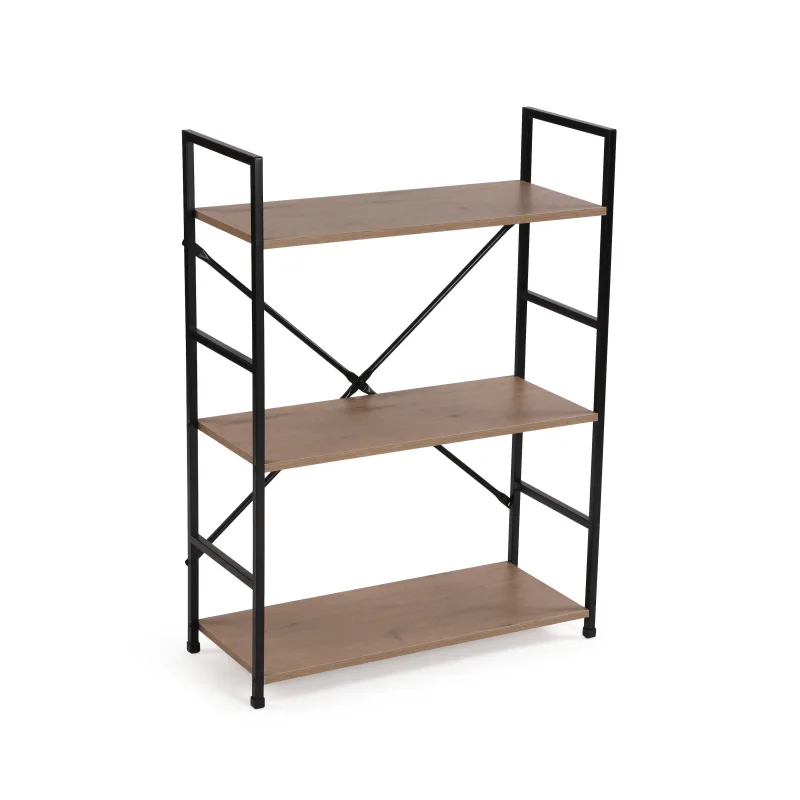 Estantería decorativa hampi 3 baldas de 80x58,6x23,5 cm de color marrón