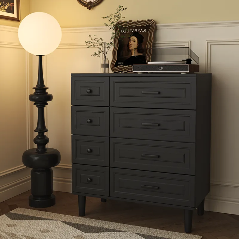 Homavo cómoda de 74 x 87 cm – mueble de almacenamiento moderno con 8 amplios cajones y superficie de melamina duradera