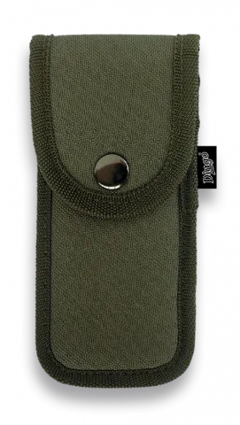 Funda Dingo Color Verde De Nylon Acolchado 15x7 Cm Sistema De Cierre Broche 34042