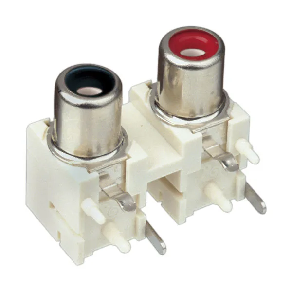 Base coaxial RCA hembra doble acodado Electro DH 10.571 8430552059249