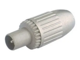 Conector TV de antena coaxial Hembra Blindado Electro DH. Color Metálico 10.534/MET 8430552069347